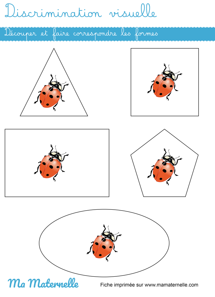 Grande section - Discrimination visuelle : faire correspondre les formes