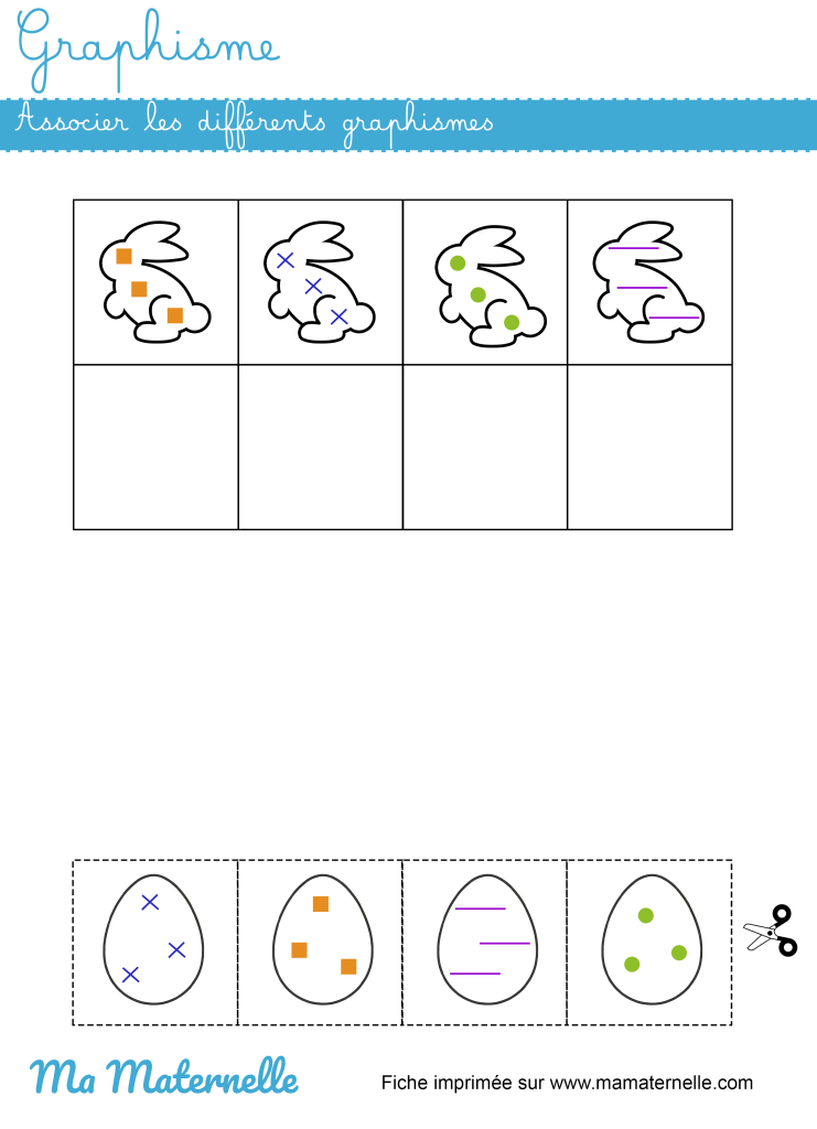 Moyenne section - Graphisme : associer