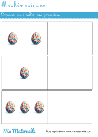 Petite section - Mathématiques : compter puis coller