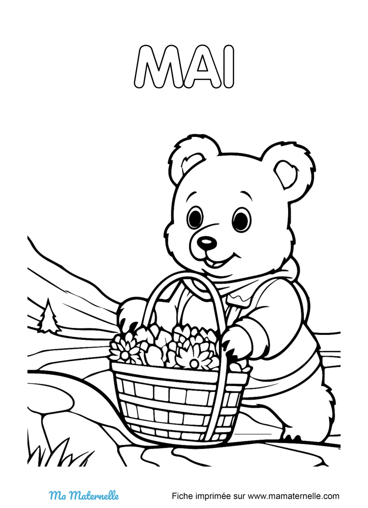 Activités - Coloriage du mois de Mai