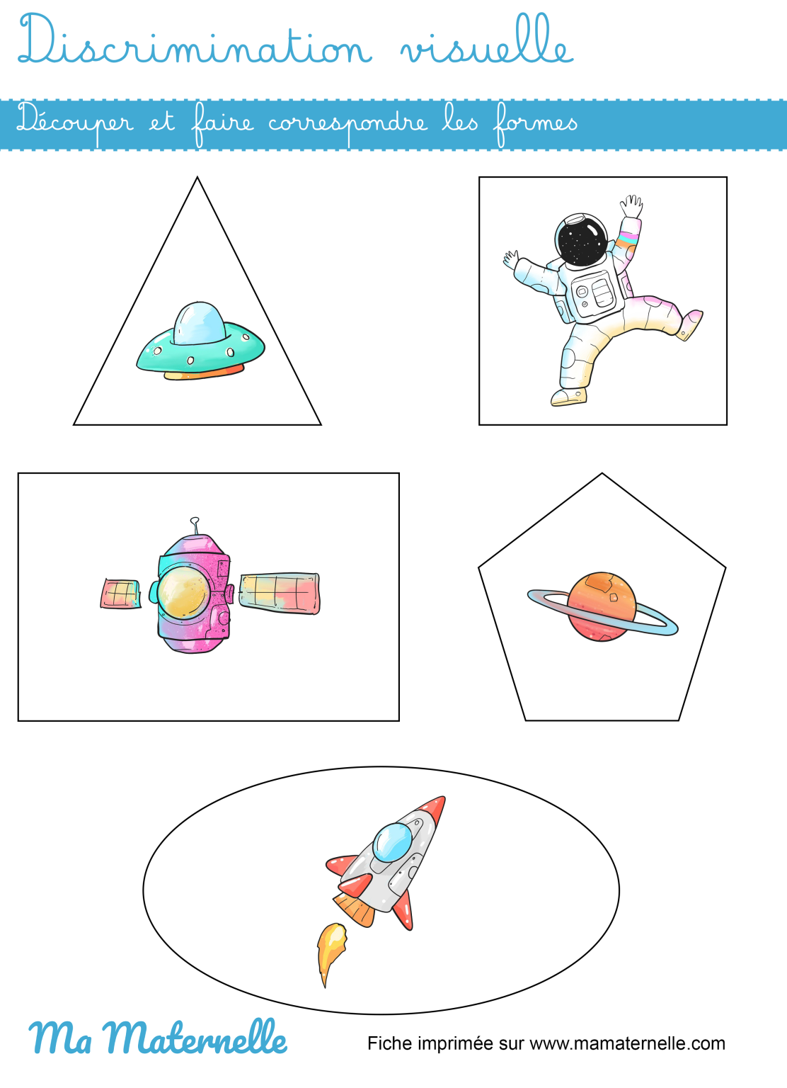 Discrimination visuelle : découper et faire correspondre - Ma Maternelle