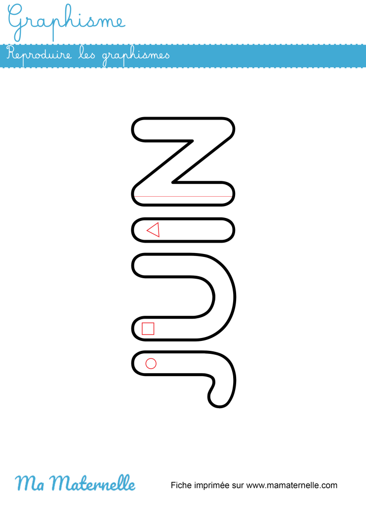 Grande section - Graphisme : reproduire les graphismes