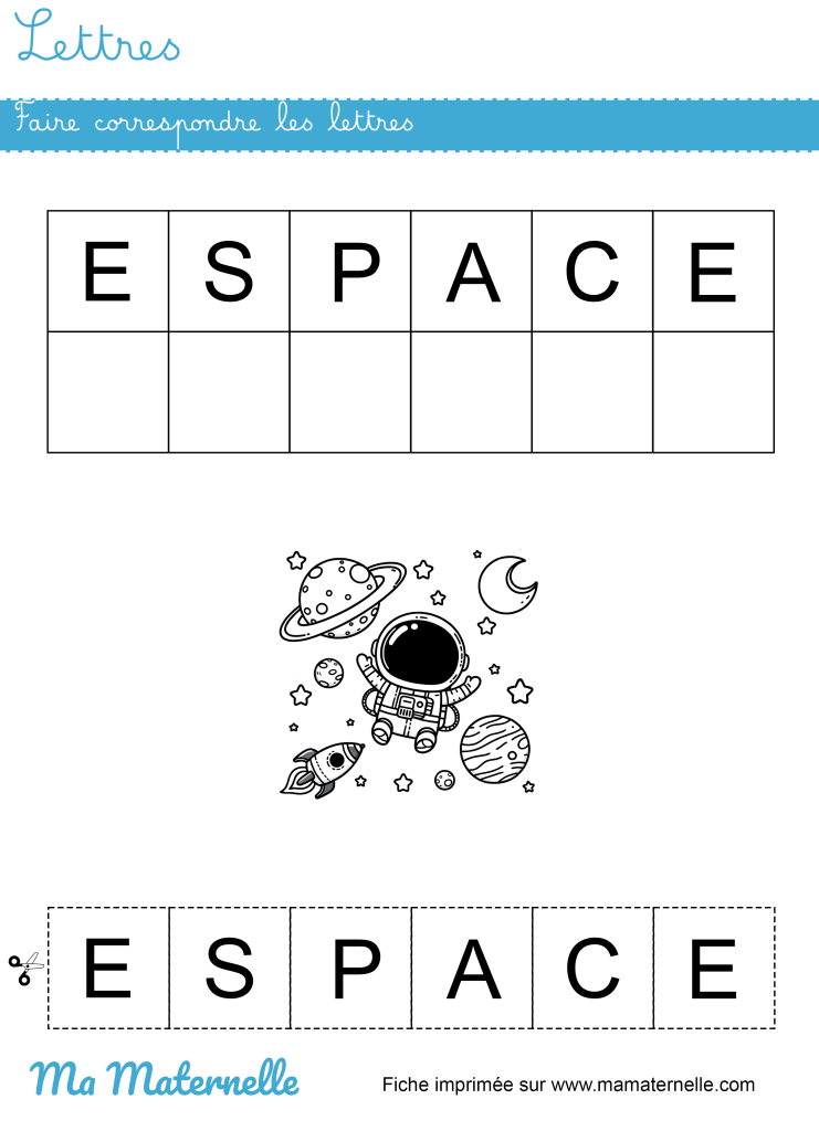 Petite section - Lettres : faire correspondre