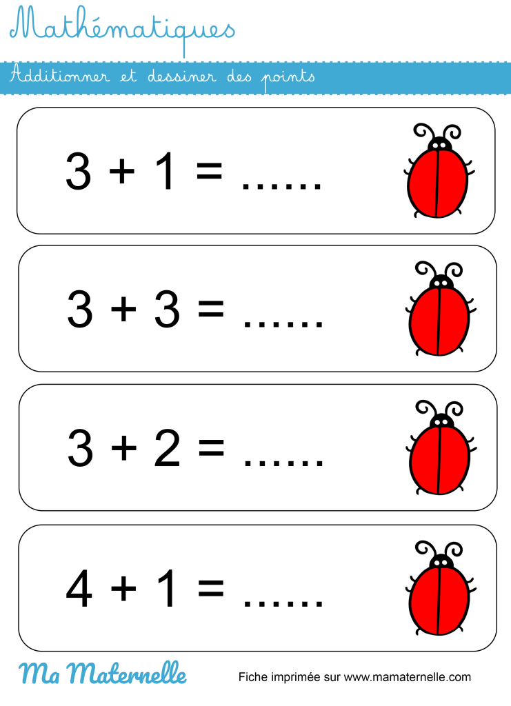 Grande section - Mathématiques : additionner