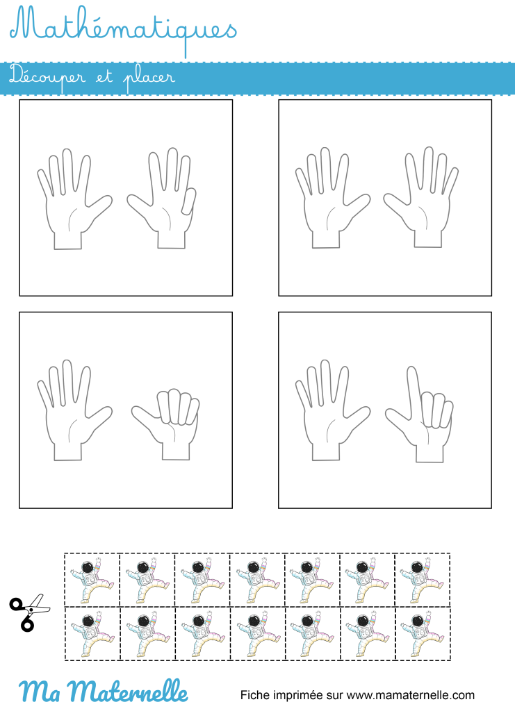 Grande section - Mathématiques : découper et placer