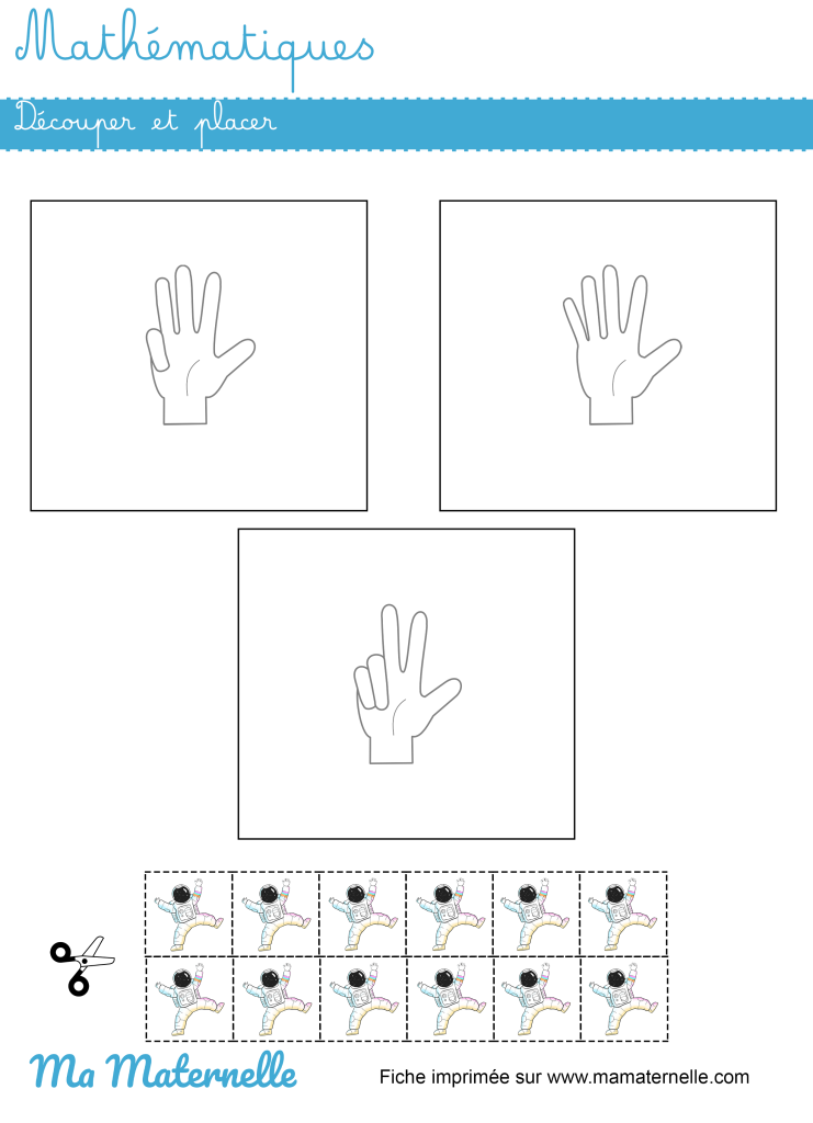 Moyenne section - Mathématiques : découper et placer