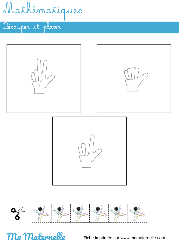 Petite section - Mathématiques : découper et placer