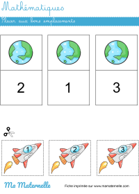 Grande section - Mathématiques : placer aux bons emplacements