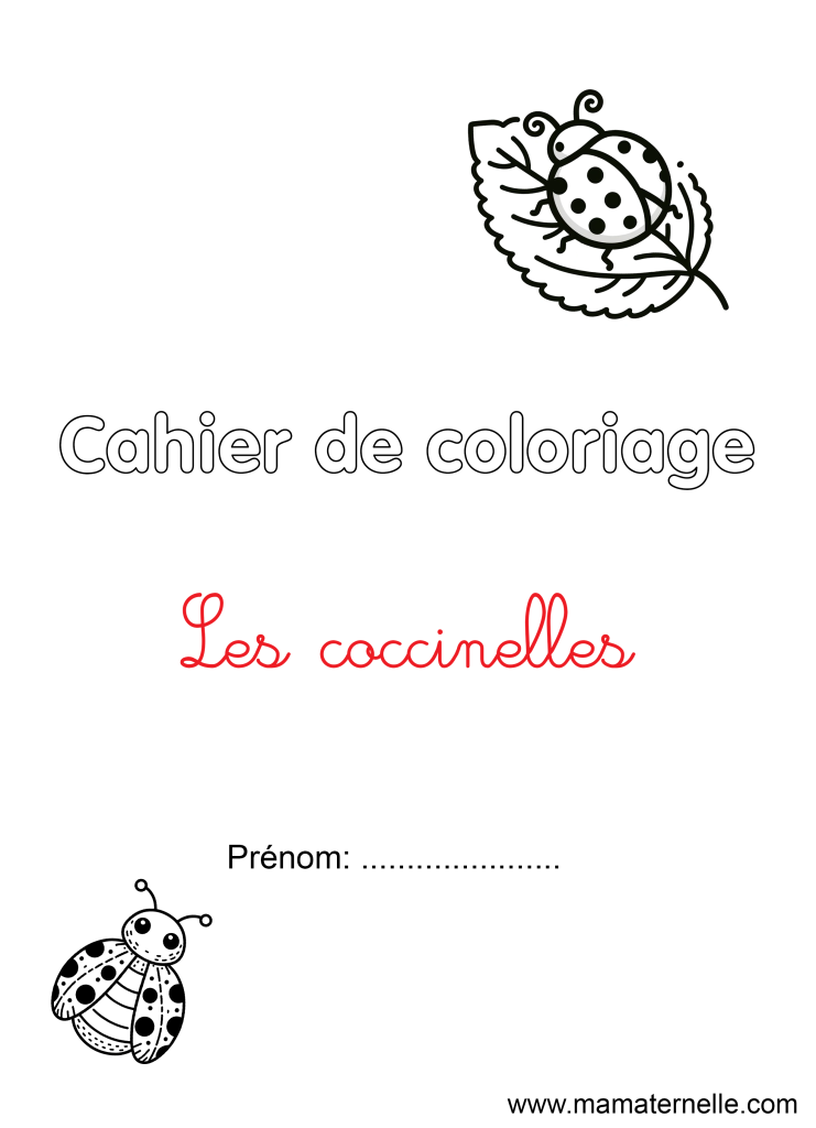 Activités - Cahier de coloriage : Les coccinelles