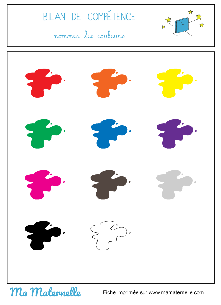 Bilan De Comp tence Nommer Les Couleurs Ma Maternelle