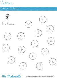 Grande section - Lettres : chercher et entourer les rimes