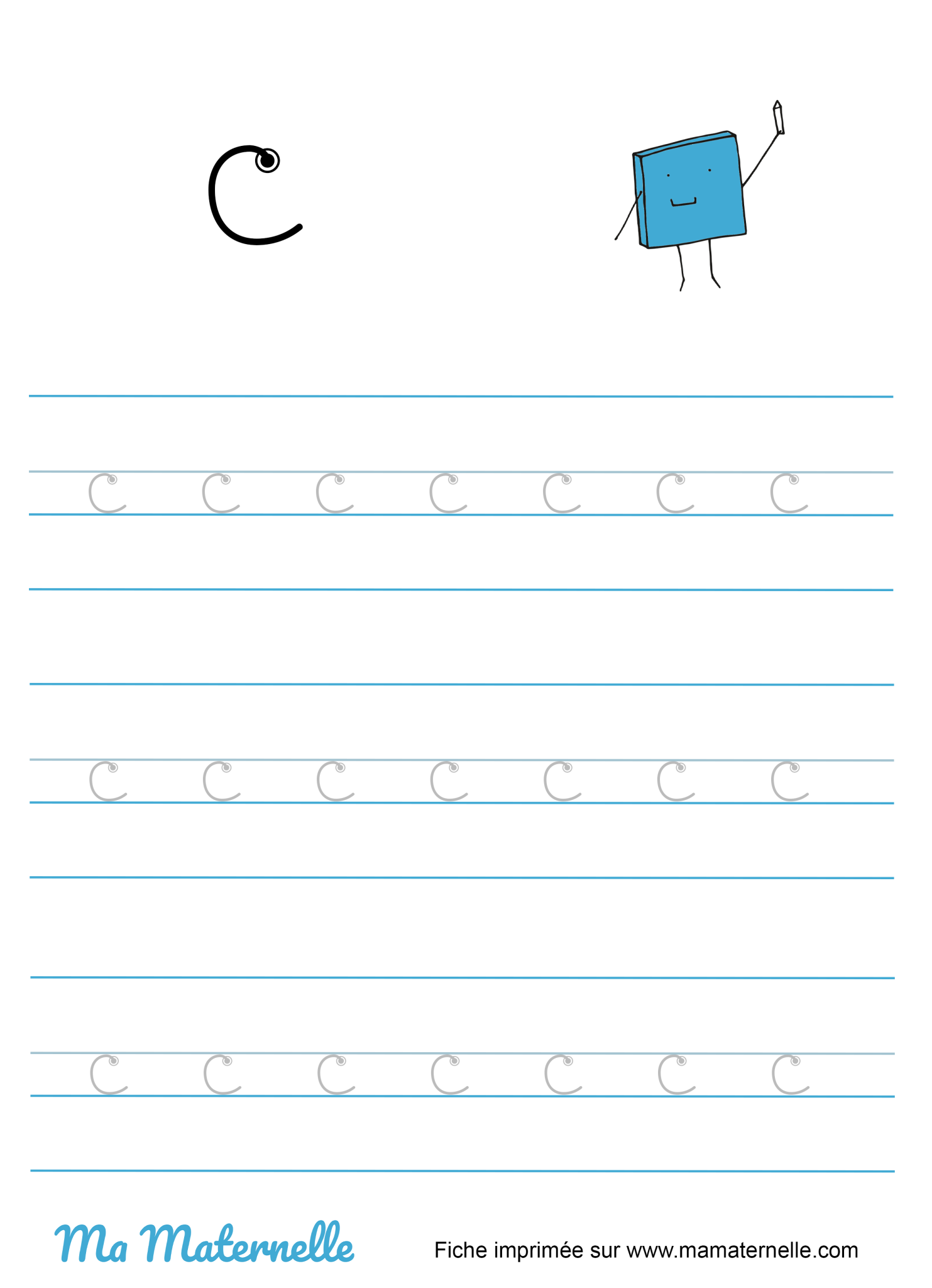 Lettres : support d'écriture cursive - Ma Maternelle