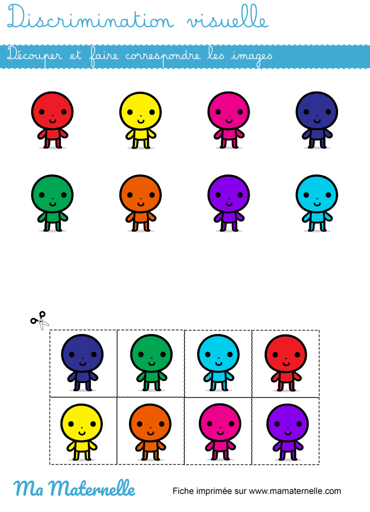 Moyenne section - Discrimination visuelle : faire correspondre