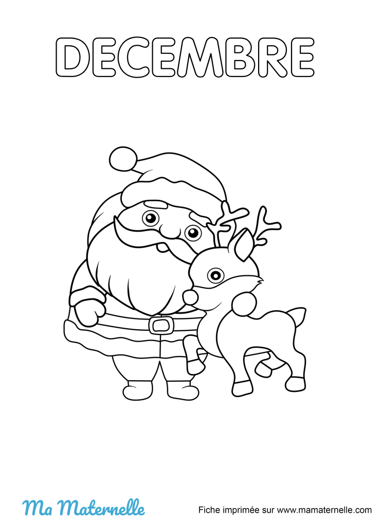 Activités - Coloriage du mois de décembre