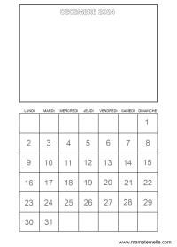 Activités - Calendrier coloriage Décembre 2024