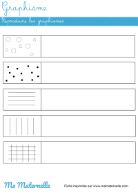 Moyenne section - Graphisme : compléter les graphismes