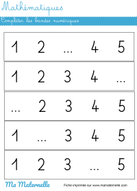 Moyenne section - Mathématiques : compléter l’algorithme