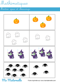 Grande section - Mathématiques : colorier « devant »