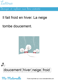 Grande section - Lettres : découper et replacer aux bons endroits