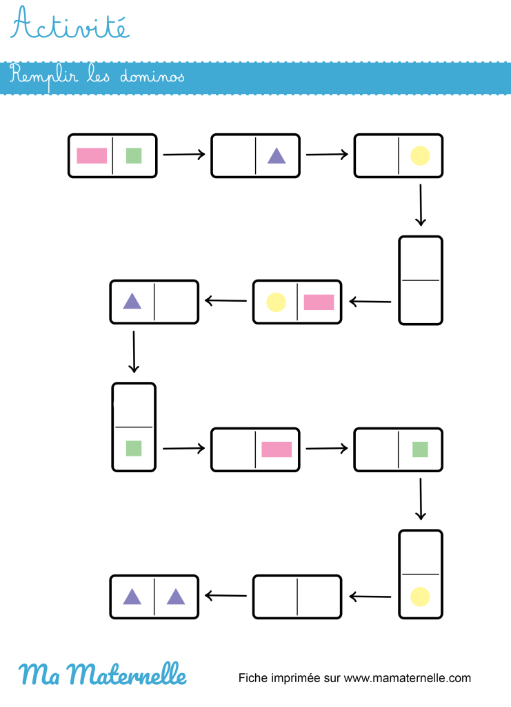 Activités - Activité : remplir les dominos