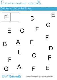 Moyenne section - Discrimination visuelle : entourer et compter les lettres