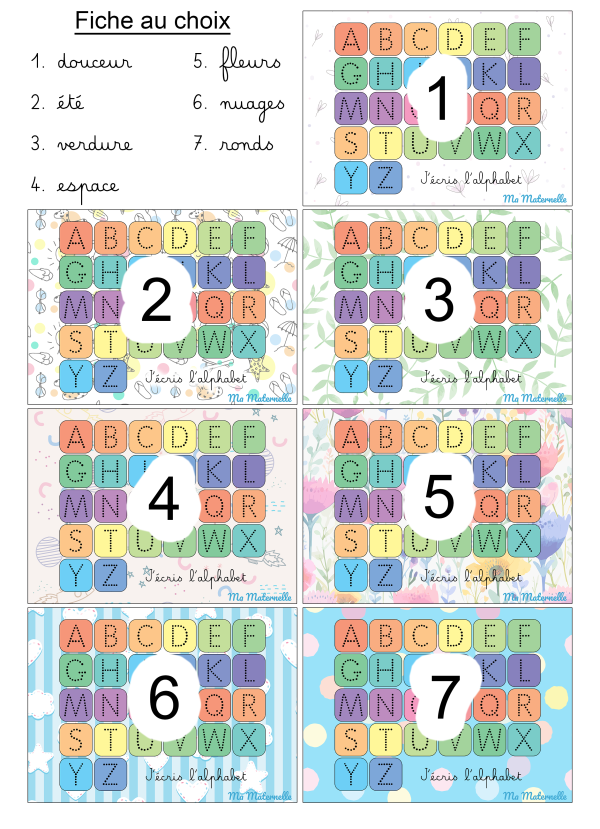 J'écris l'alphabet