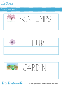 Moyenne section - Lettres : repasser sur les lettres