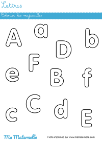 Moyenne section - Lettres : tracer et colorier