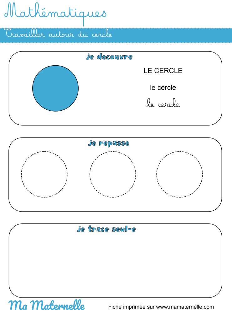 Grande section - Mathématiques : travailler autour du cercle