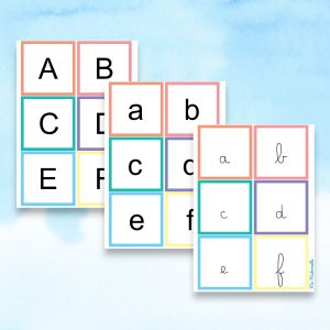 Outil - l'alphabet en trois graphies