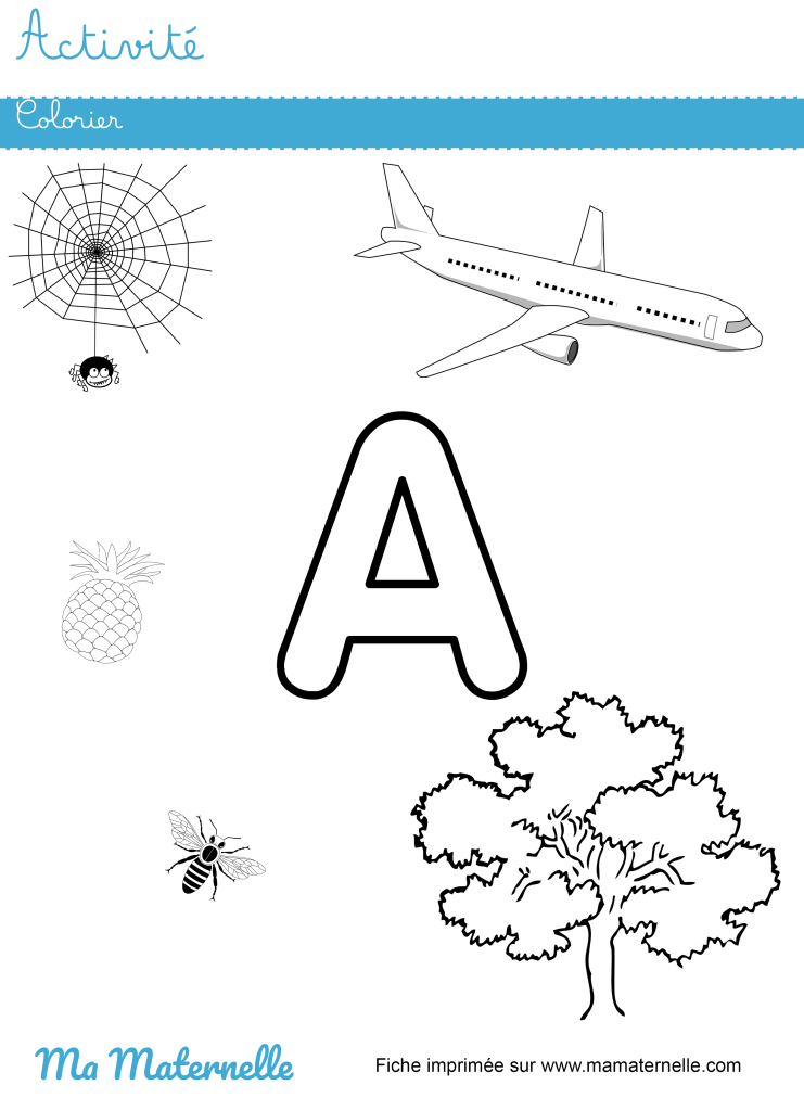 Activités - Activité : colorier lettre A