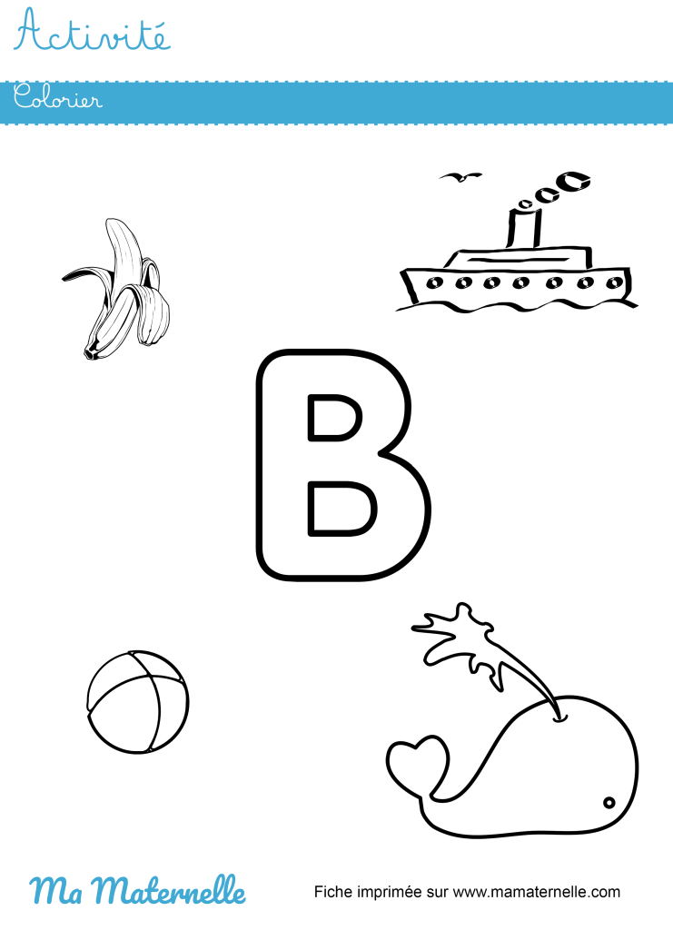 Activités - Activité : colorier lettre B