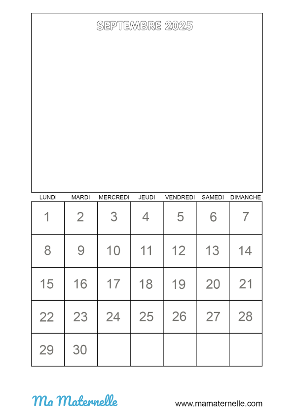 Calendriers à dessiner 2025-2026