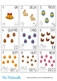 Grande section - Mathématiques : les nombres version été