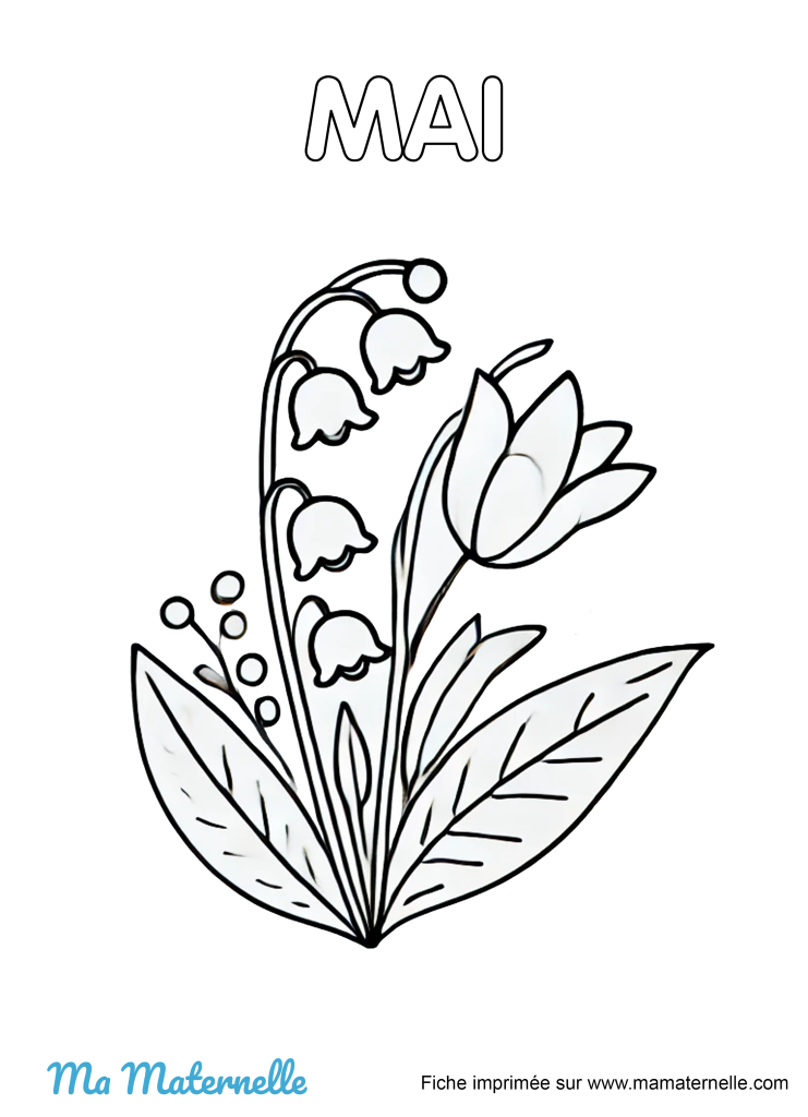 Activités - Coloriage du mois : mai