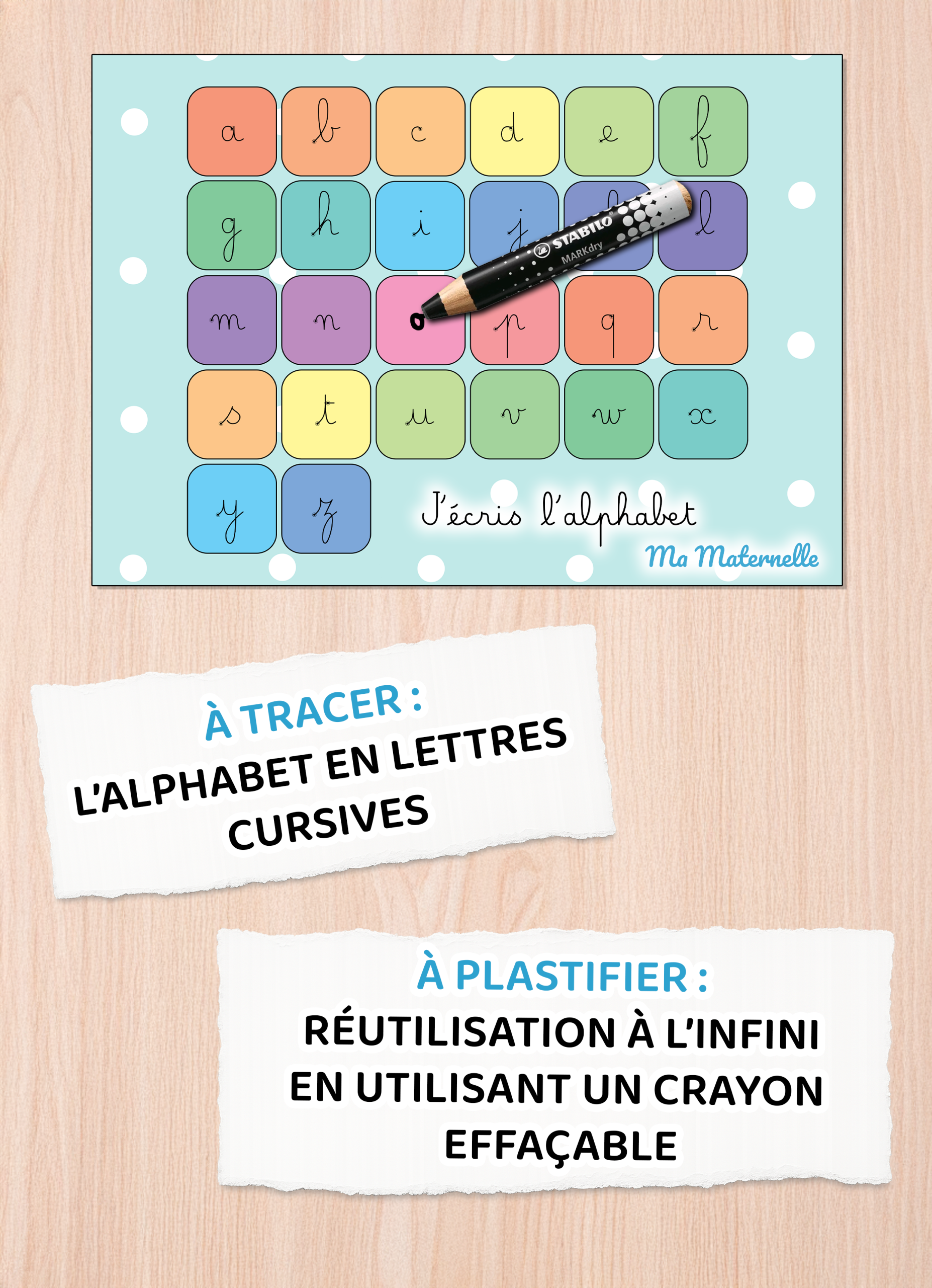 J'écris l'alphabet - Lettres cursives