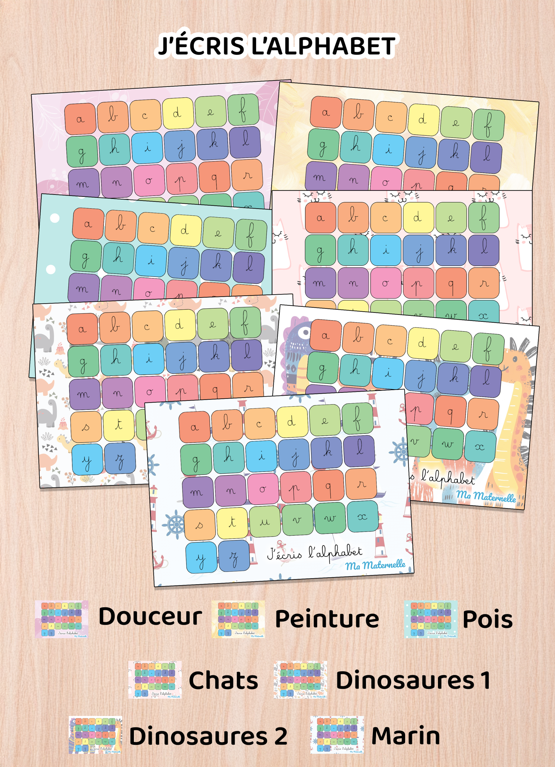 J'écris l'alphabet - Lettres cursives