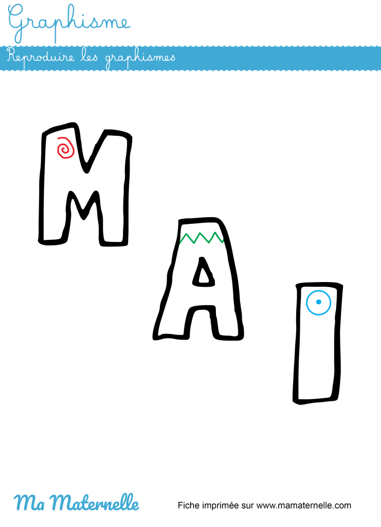 Grande section - Graphisme : reproduire les graphismes