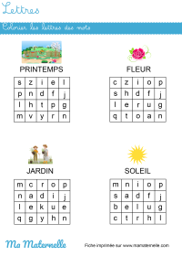 Grande section - Lettres : placer des jetons / syllabes