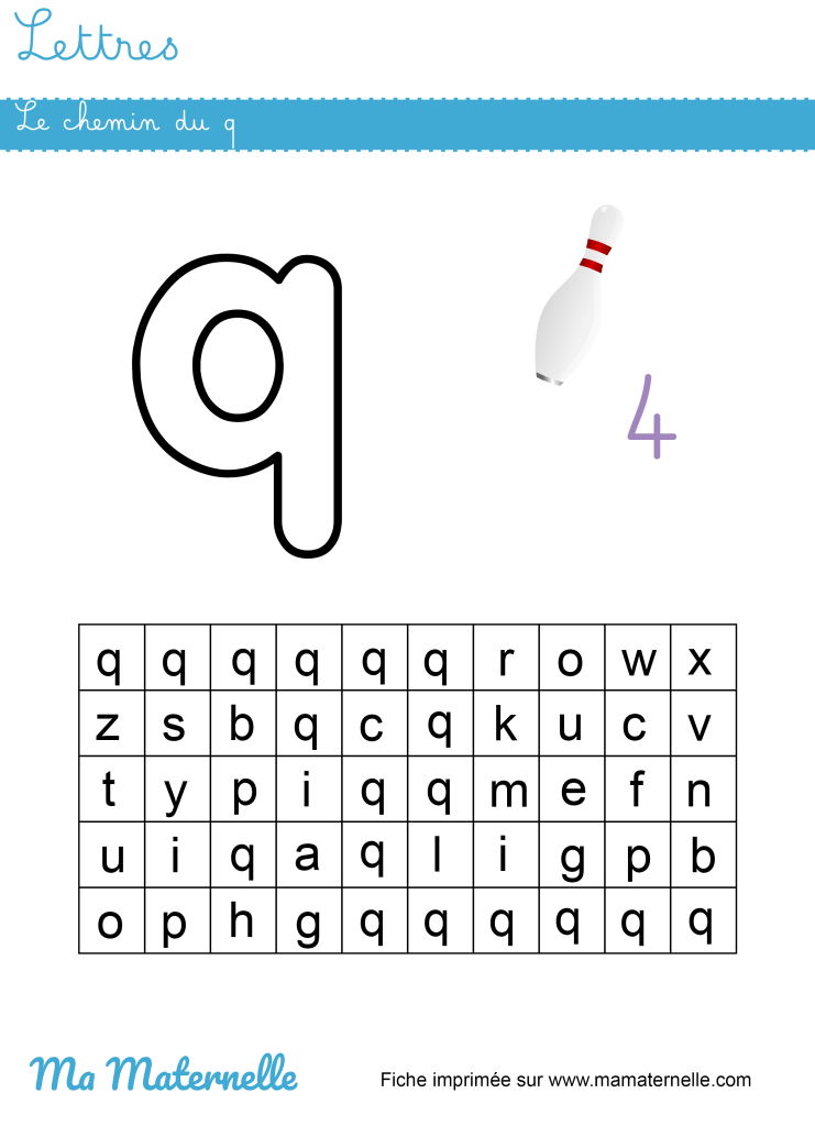 Grande section - Lettres : le chemin du q