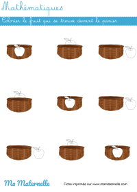 Petite section - Mathématiques : mon panier à marrons