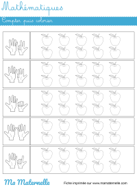 Grande section - Mathématiques : compter puis colorier
