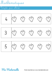 Moyenne section - Mathématiques : compter puis colorier