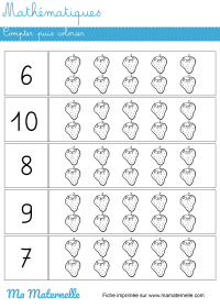 Grande section - Mathématiques : compter puis colorier