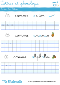 Vers le CP - Lettres et phonologie : écrire les lettres
