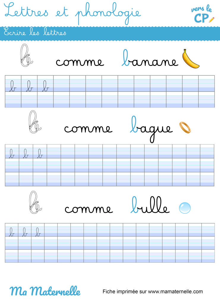 Vers le CP - Lettres et phonologie : écrire les lettres
