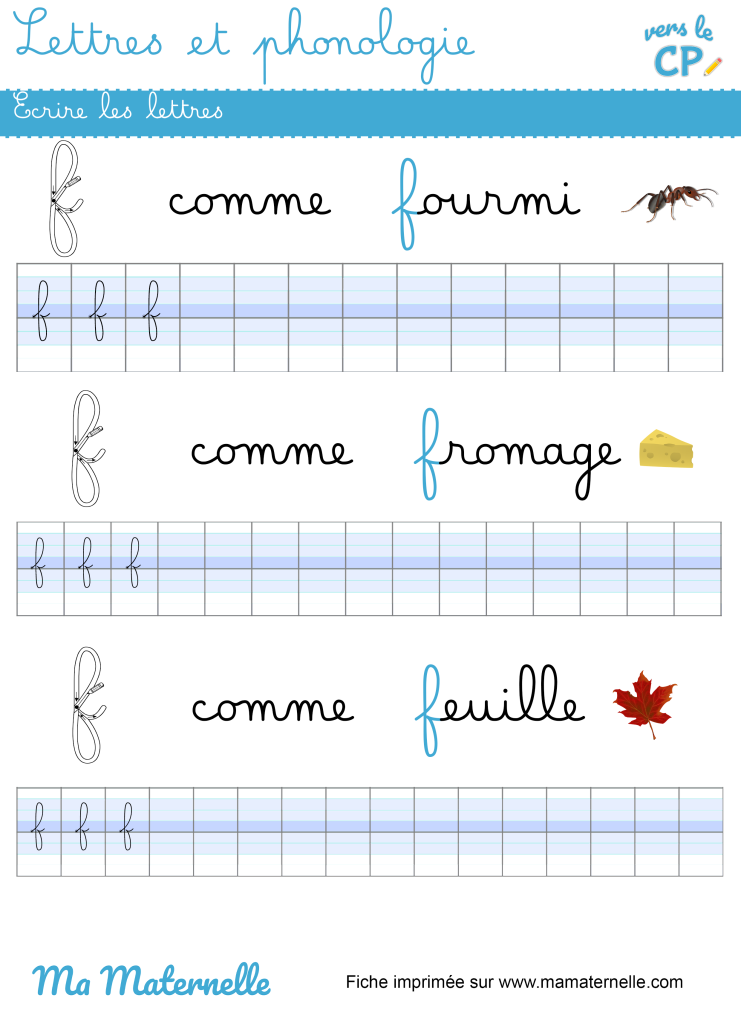 Vers le CP - Lettres et phonologie : écrire les lettres