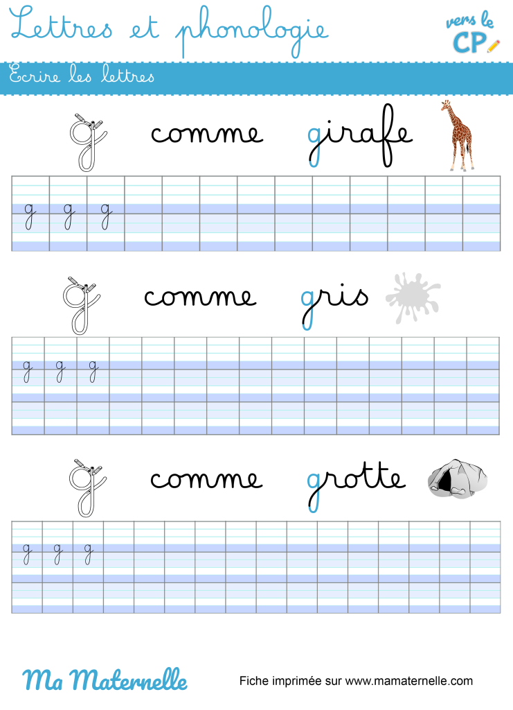 Vers le CP - Lettres et phonologie : écrire les lettres