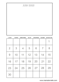 Activités - Calendrier Juin 2025