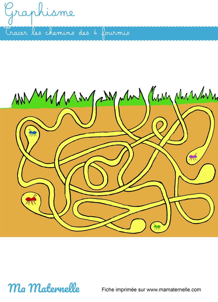 Grande section - Graphisme : tracer les chemins